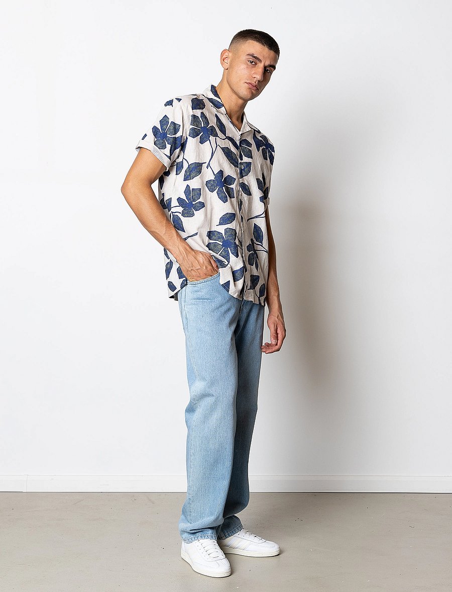Fat Moose - Ezra Cotton Linen Shirt SS - leinenhemden - multi army/natural - 4