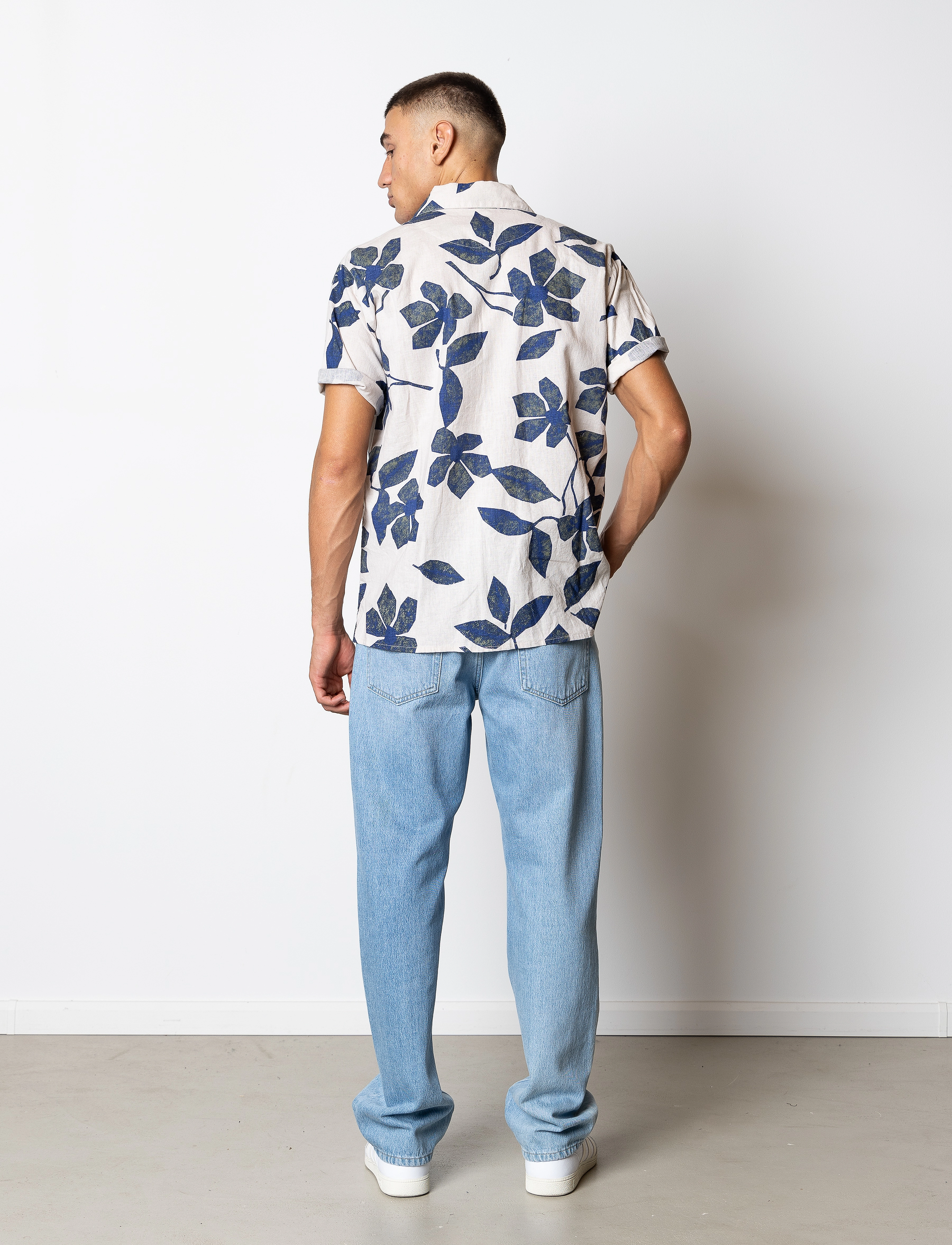 Fat Moose - Ezra Cotton Linen Shirt SS - lina krekli - multi army/natural - 5