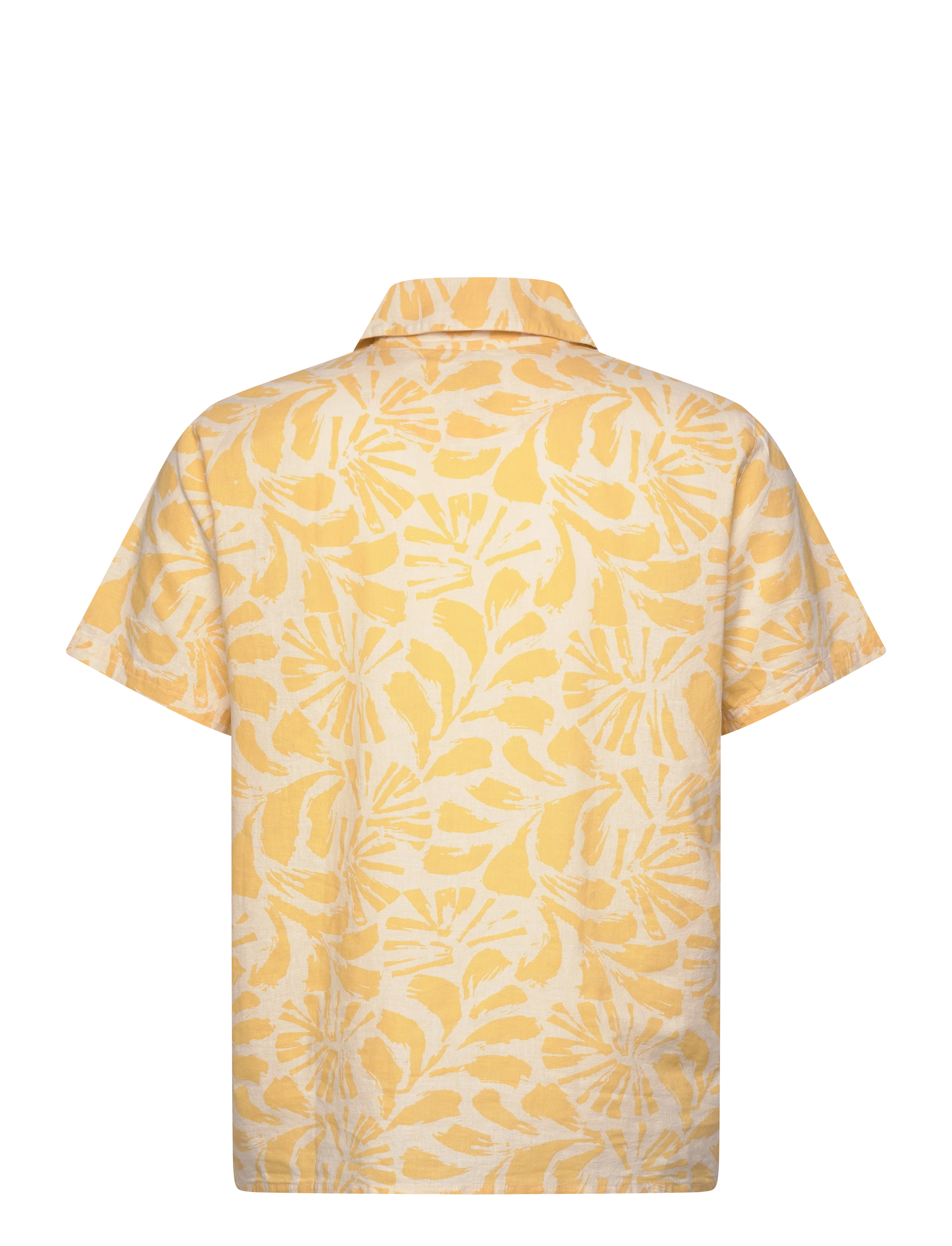 Fat Moose - Zane Cotton Linen Shirt SS - multi warm yellow/ecru - 2