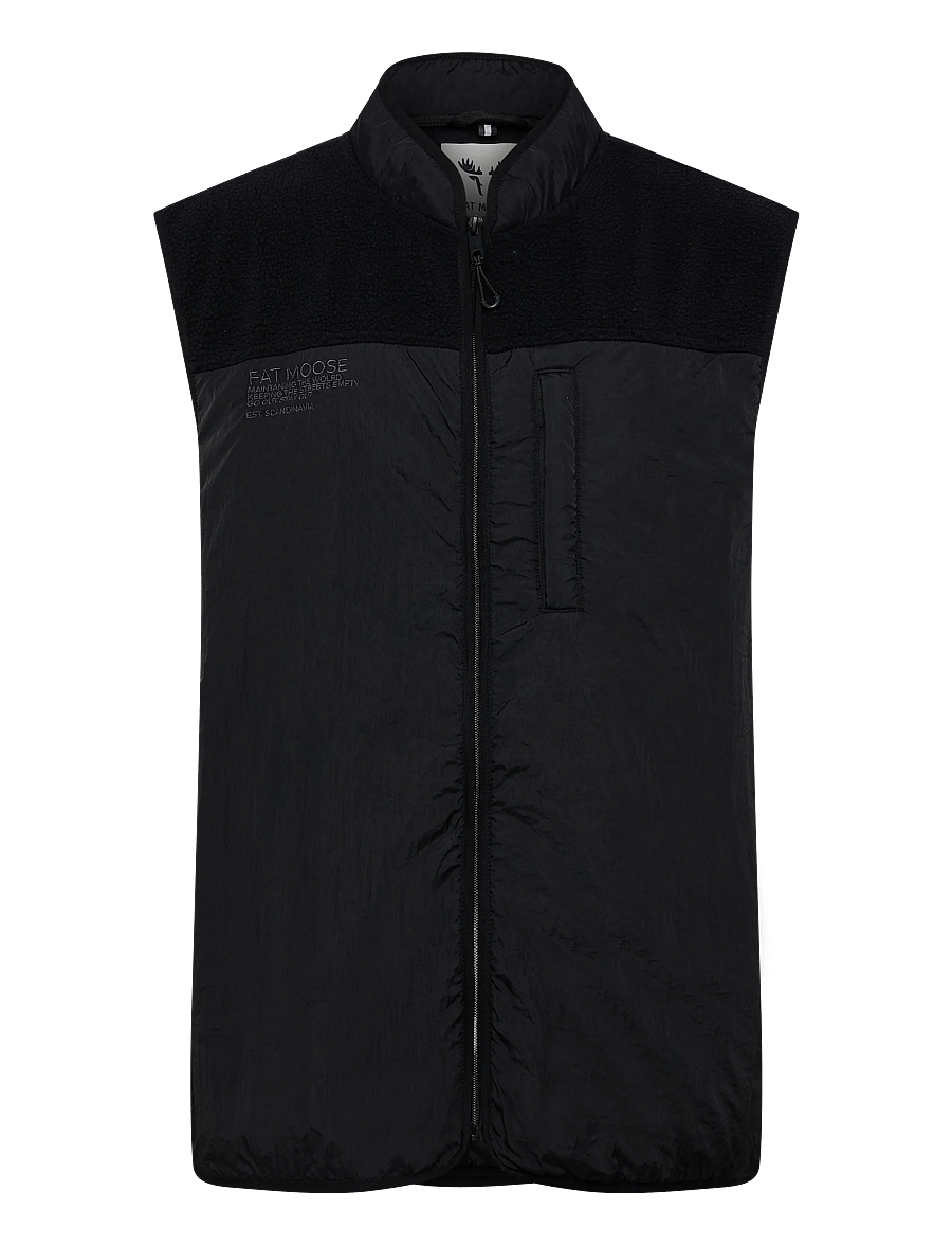 Fat Moose - Vester fleece vest - veste - black - 1