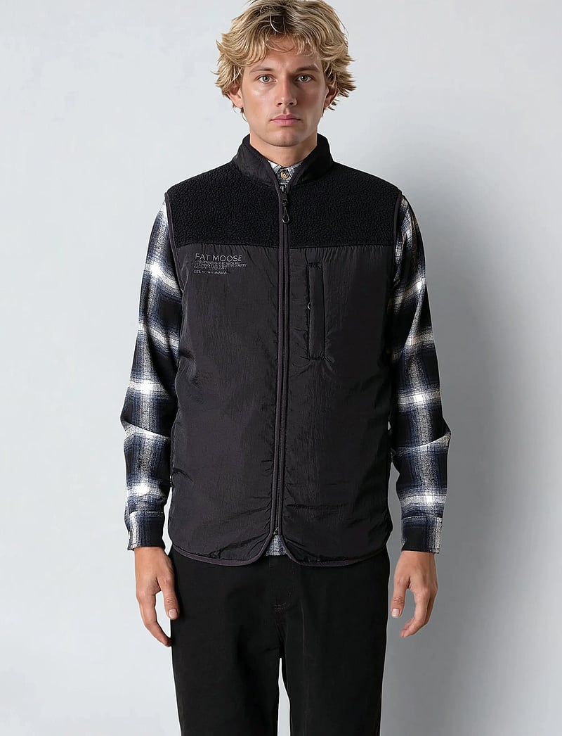 Fat Moose - Vester fleece vest - västar - black - 0