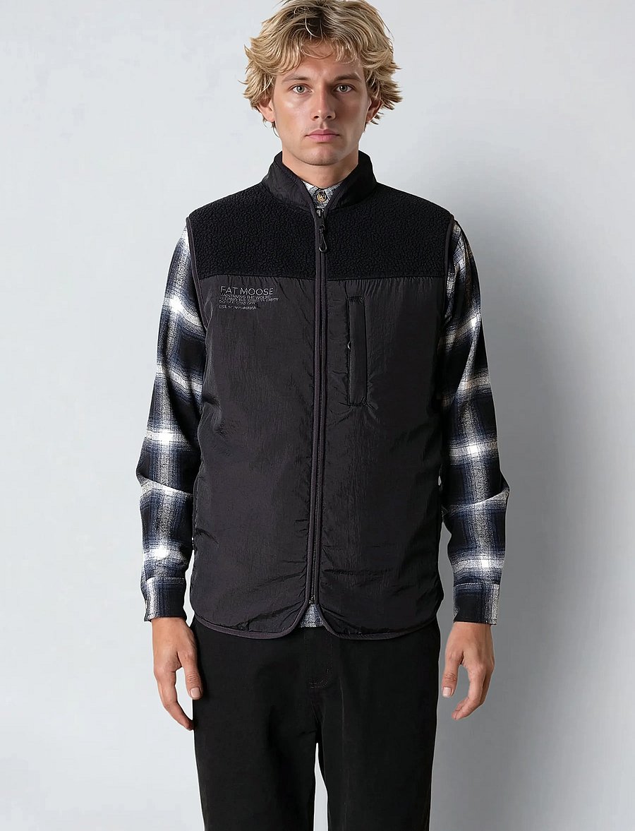 Fat Moose - Vester fleece vest - veste - black - 0