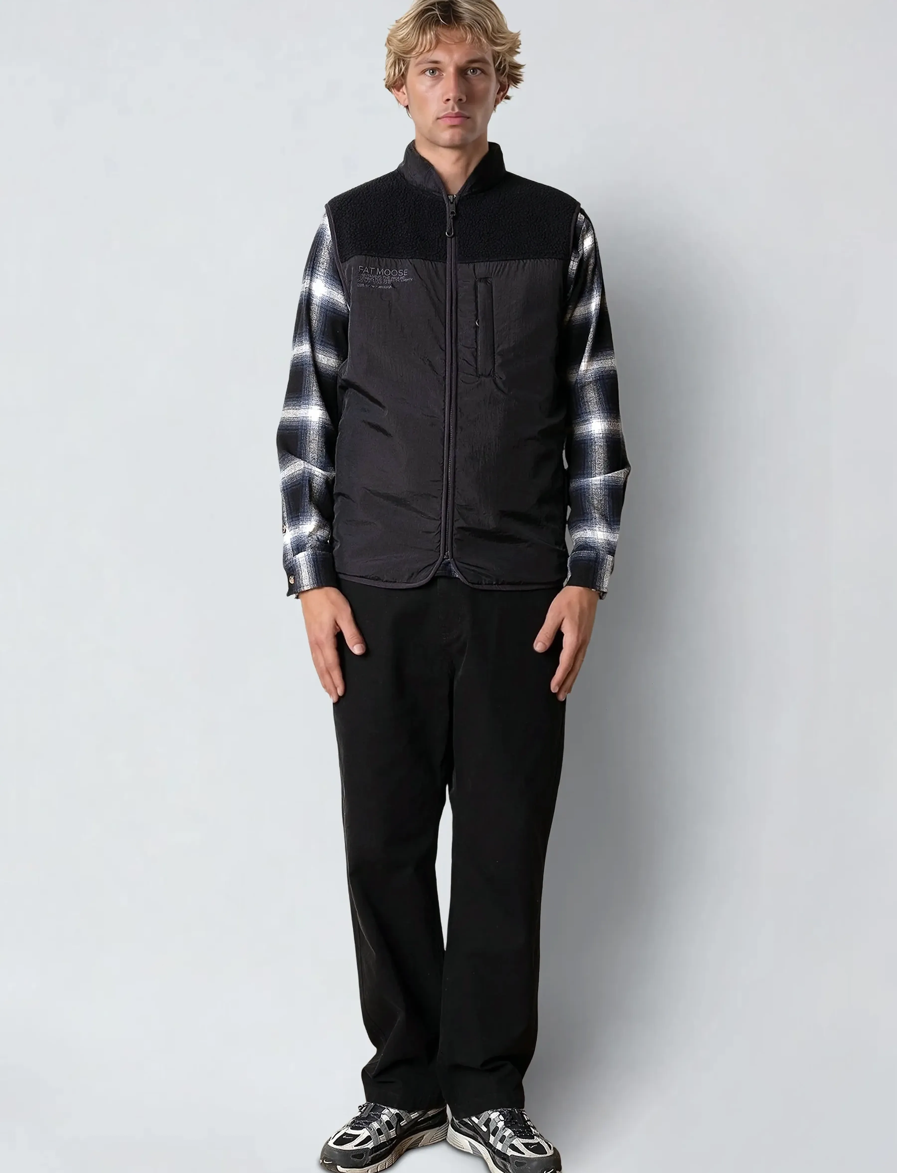 Fat Moose - Vester fleece vest - veste - black - 4