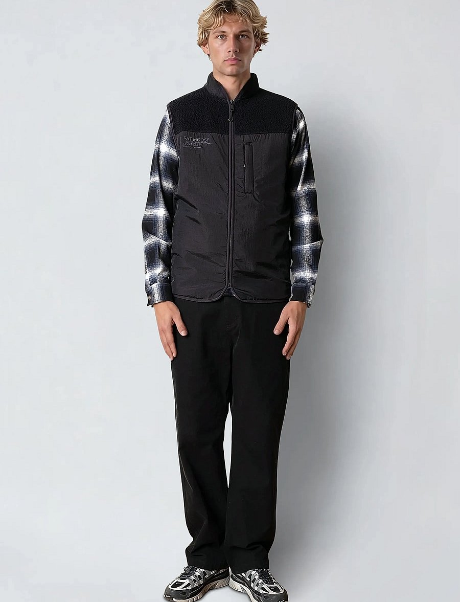 Fat Moose - Vester fleece vest - veste - black - 4