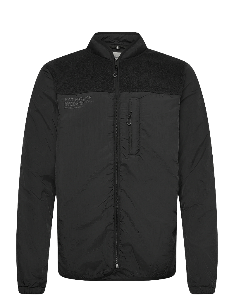 Fat Moose - Vester fleece jacket - efterårsjakker - black - 1