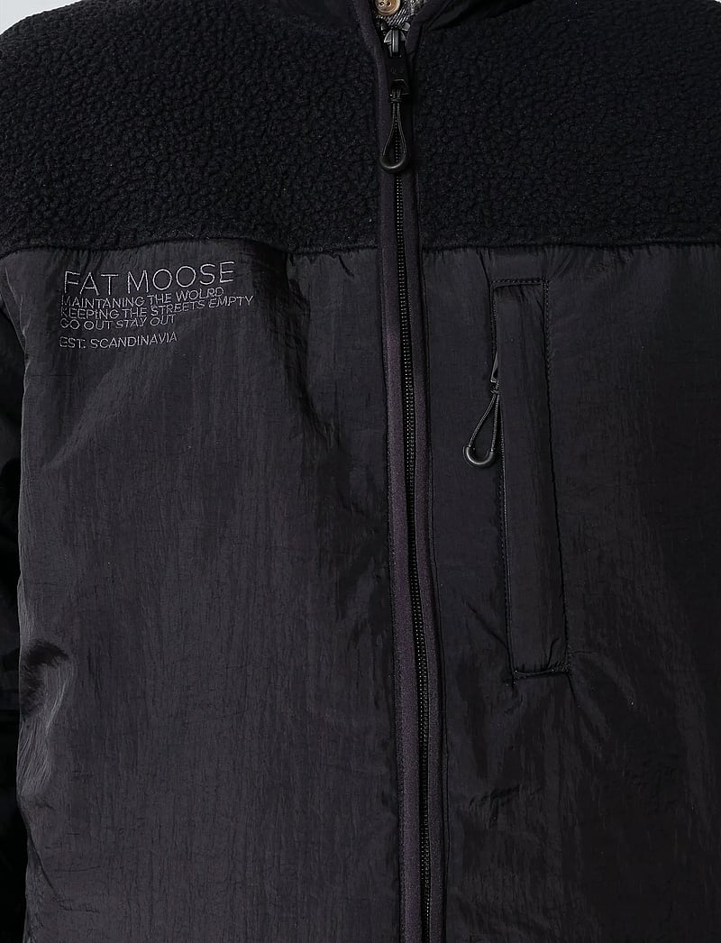 Fat Moose - Vester fleece jacket - efterårsjakker - black - 3