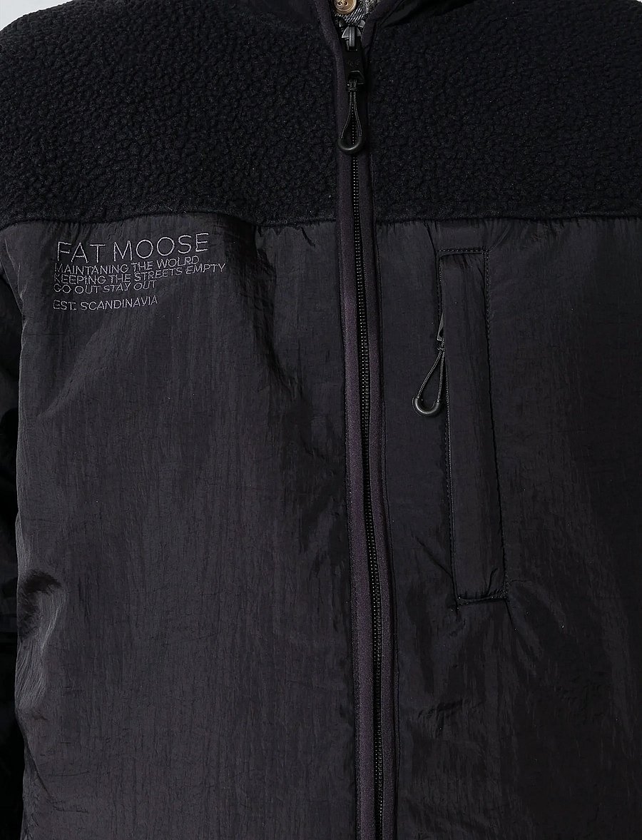 Fat Moose - Vester fleece jacket - vårjackor - black - 3