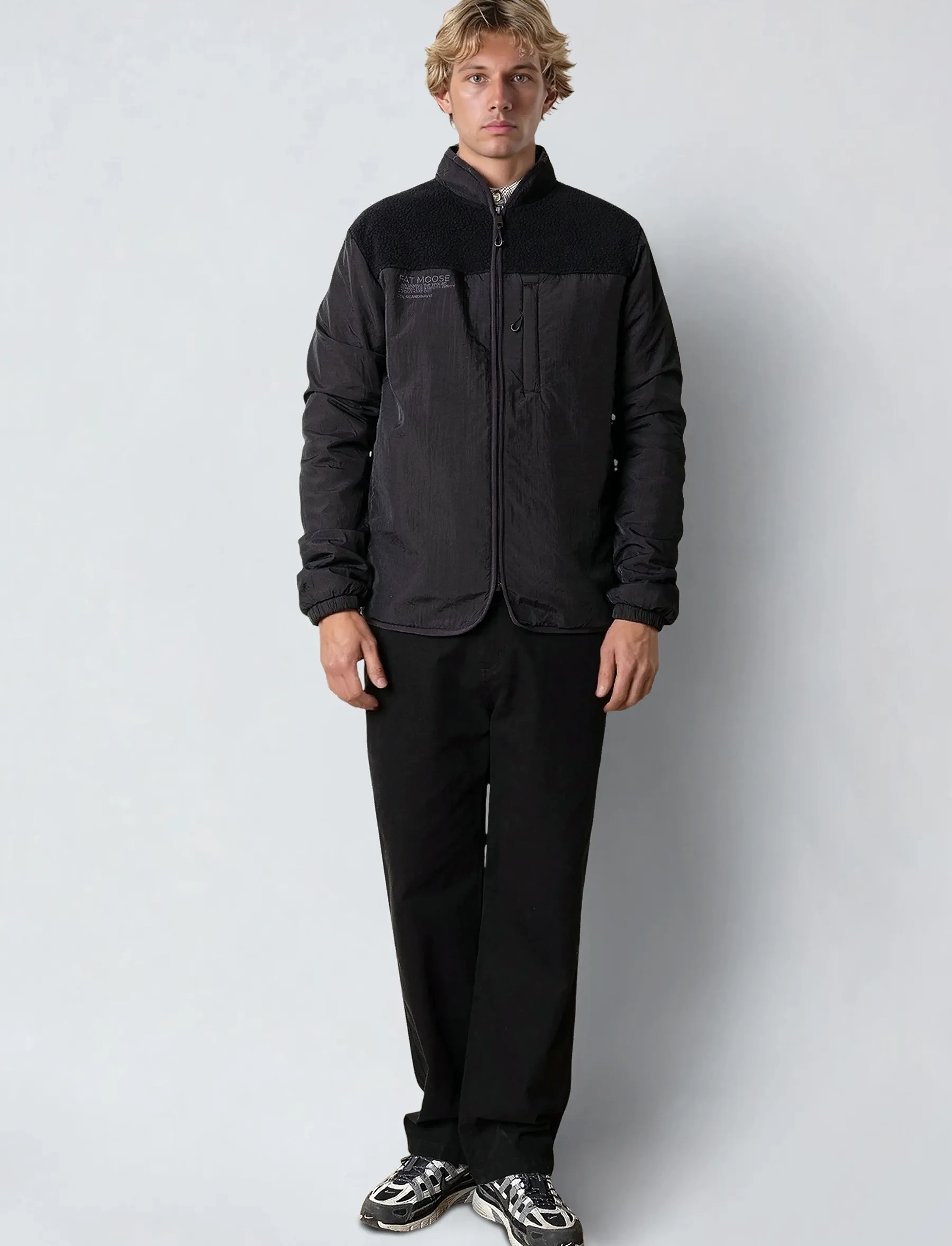 Fat Moose - Vester fleece jacket - spring jackets - black - 4