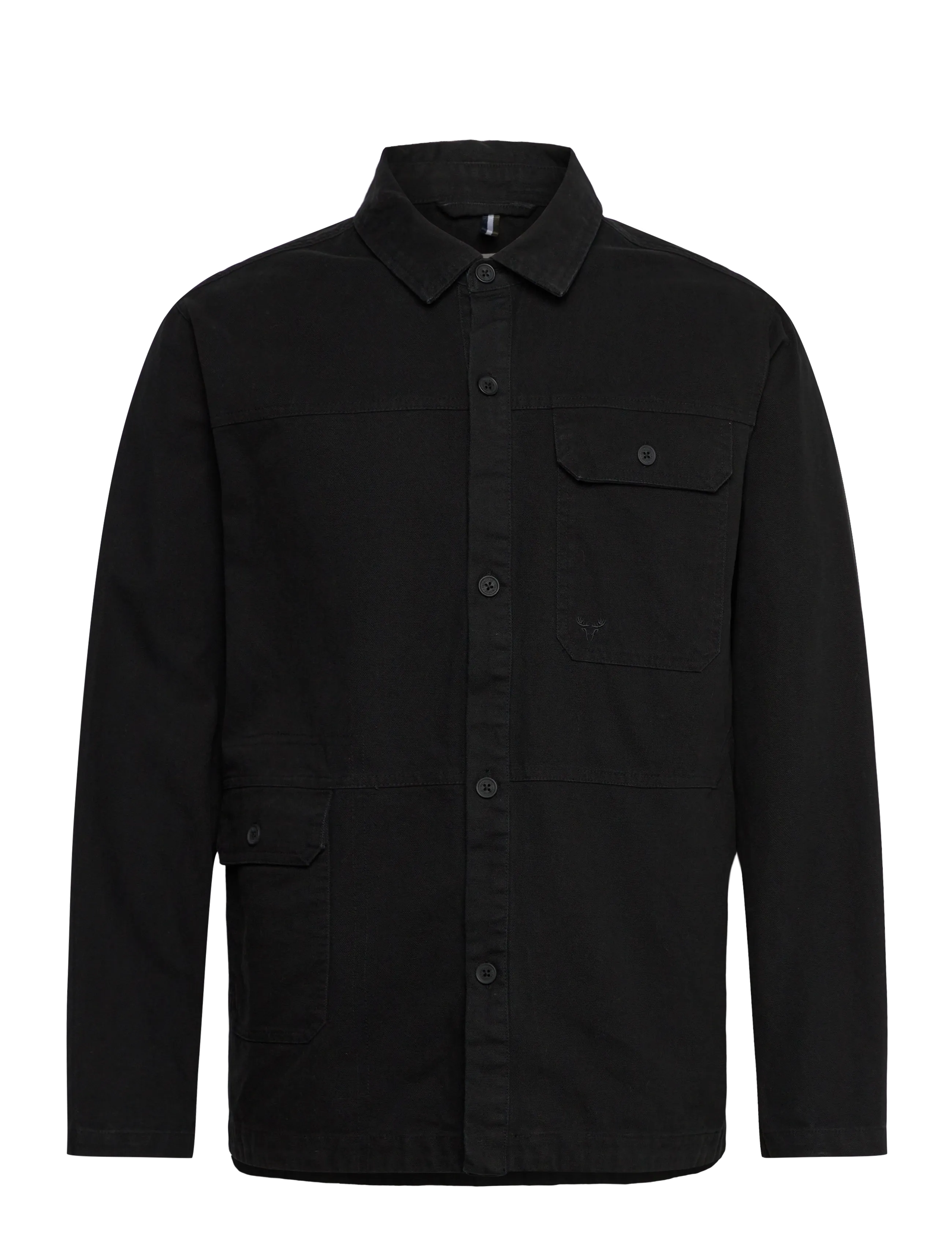 FAT MOOSE Dereck Baumwolle Overshirt Schwarz - XL - Herren