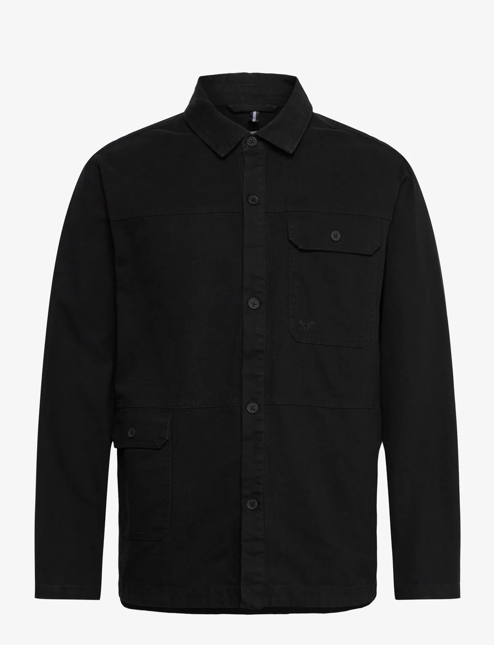 Fat Moose - Dereck cotton overshirt - kollektioner - black - 1
