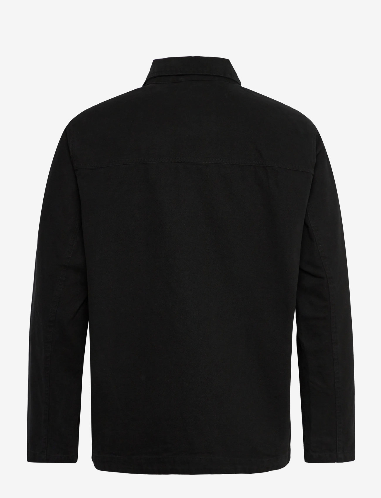 Fat Moose - Dereck cotton overshirt - efterårstøj - black - 1