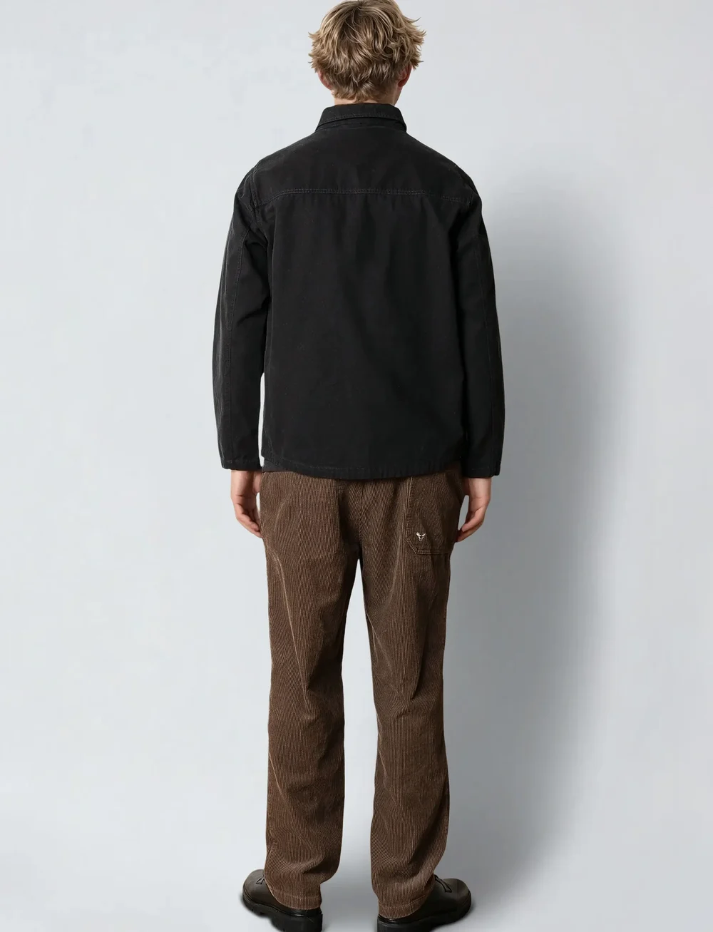 Fat Moose - Dereck cotton overshirt - kollektioner - black - 5