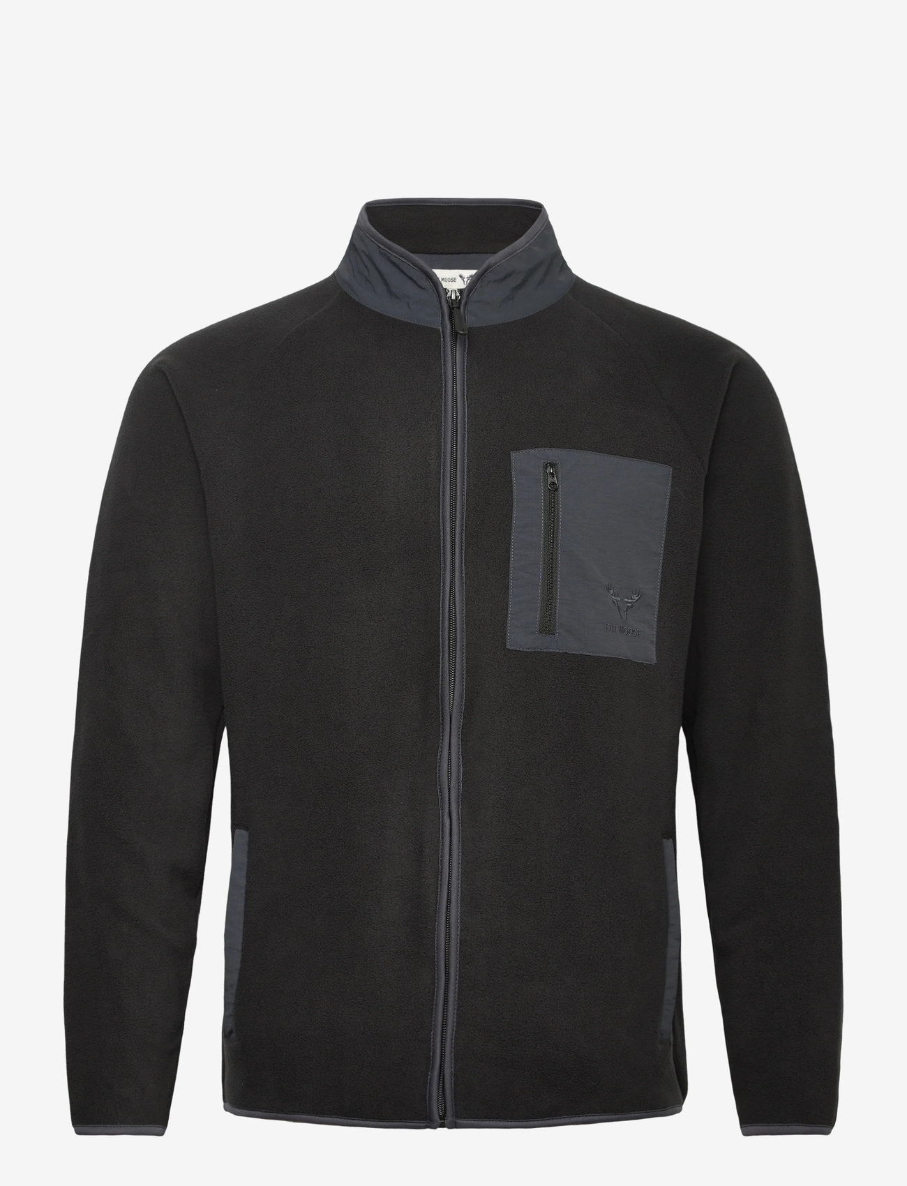 Fat Moose - Will Fleece - dressipluusid - black - 0