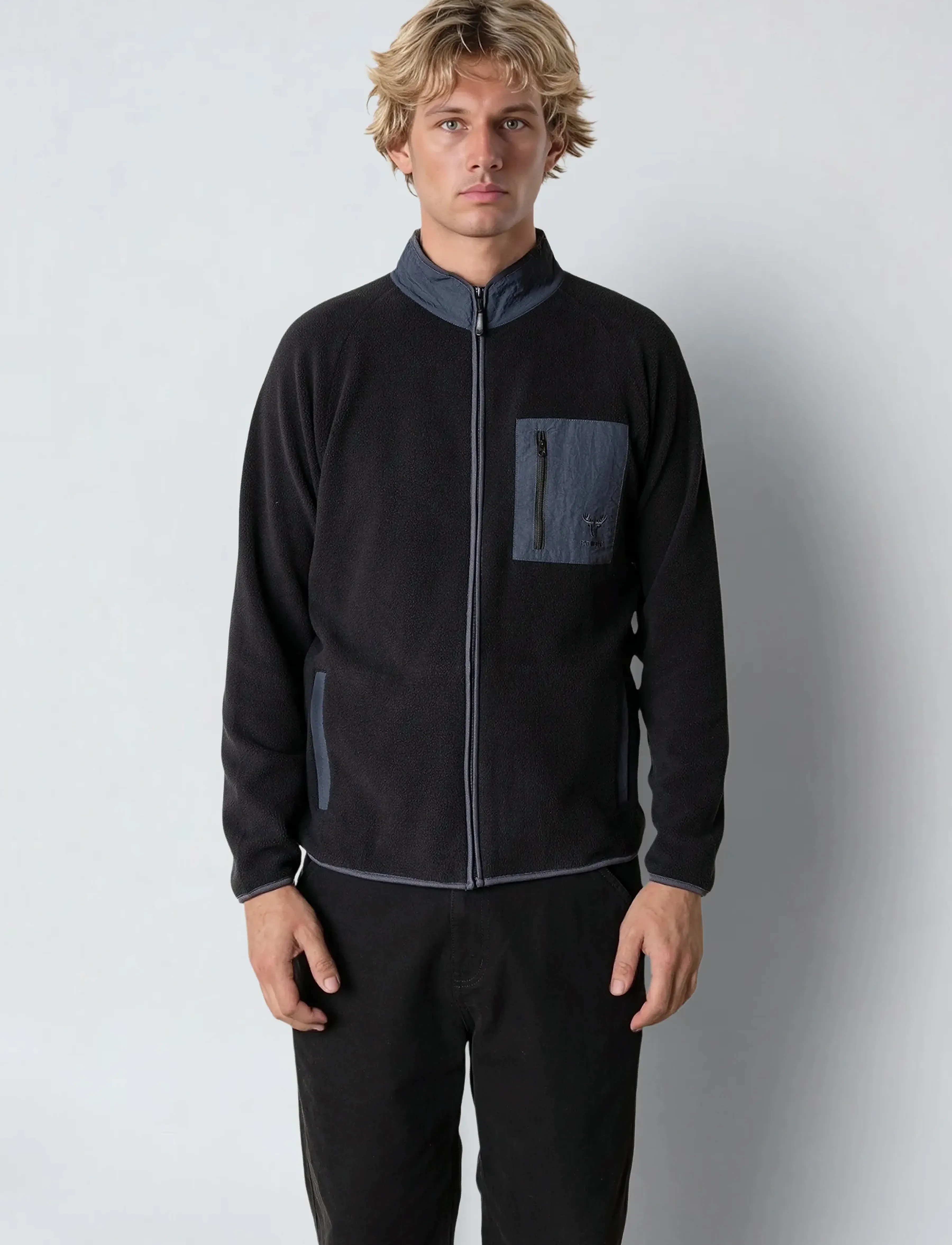 Fat Moose Will Fleece, XL, Jackets, Schwarz - Light Männerswear