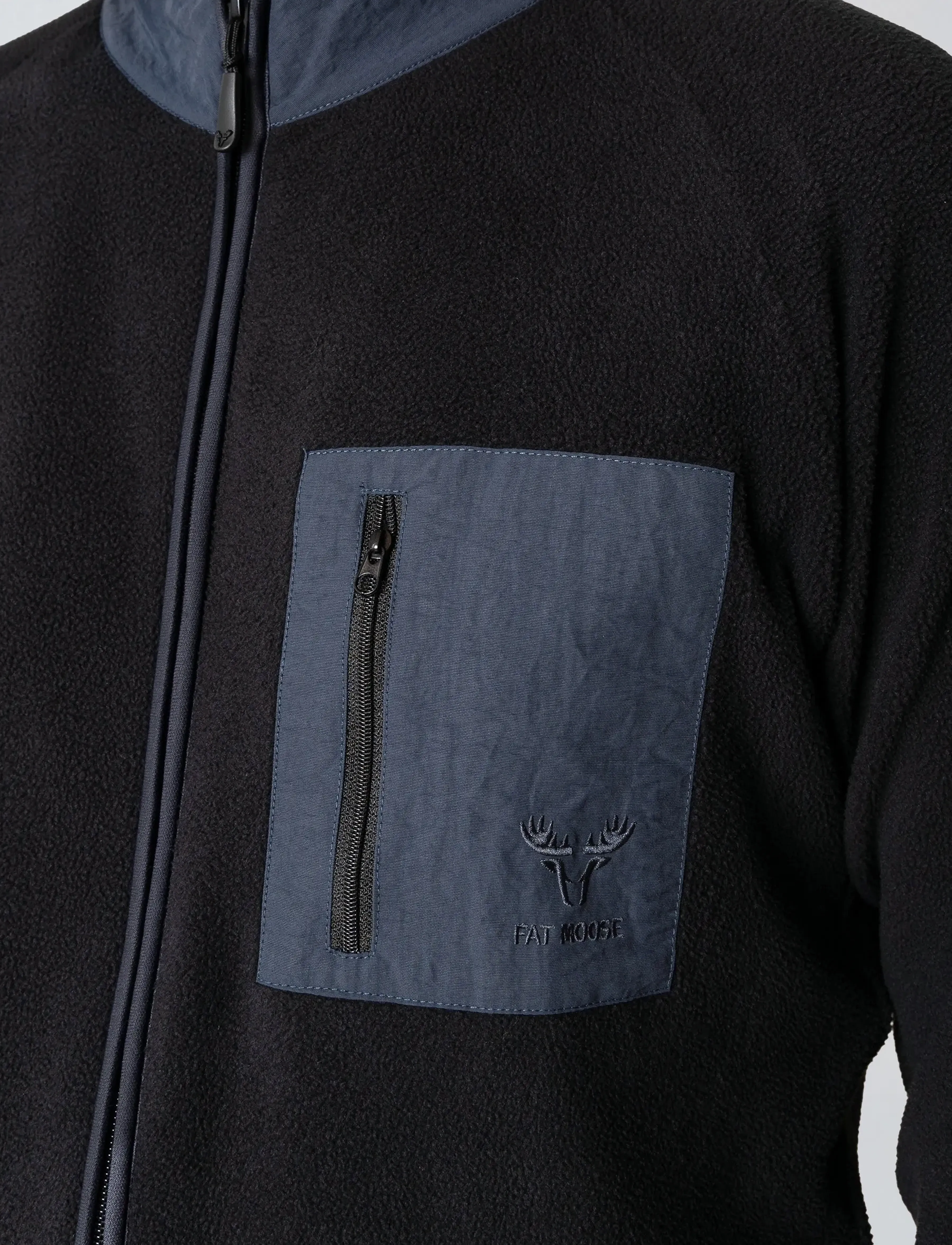 Fat Moose - Will Fleece - dressipluusid - black - 3