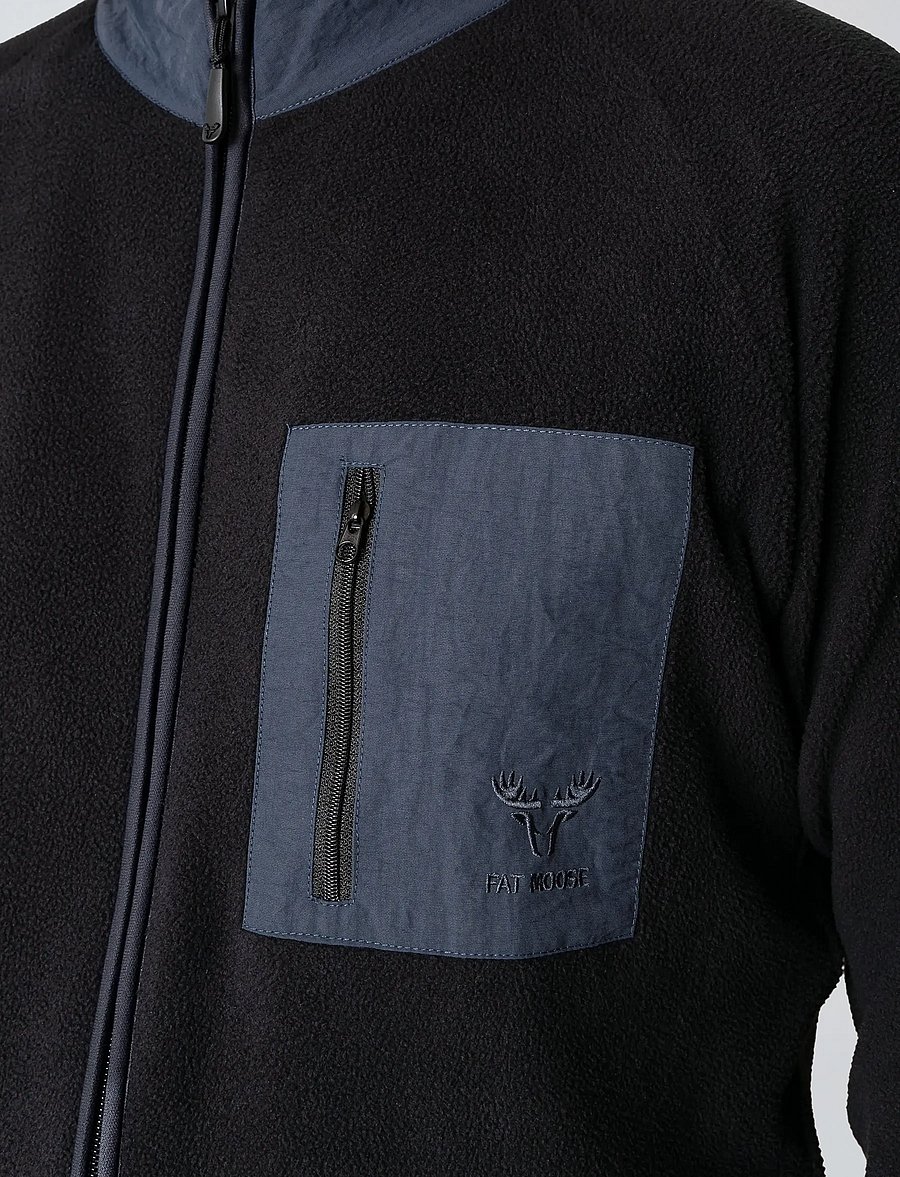 Fat Moose - Will Fleece - vårjackor - black - 3