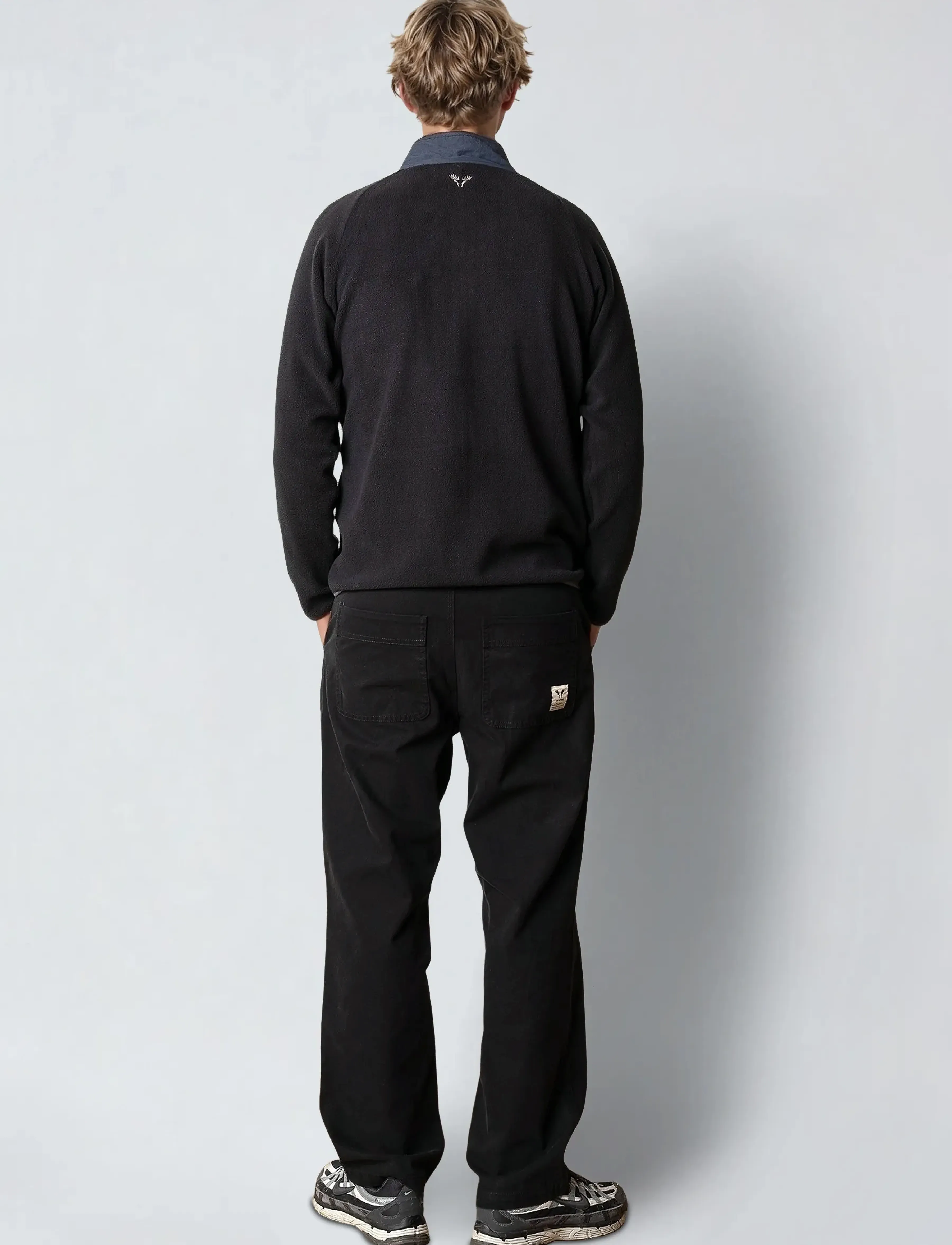 Fat Moose - Will Fleece - dressipluusid - black - 5