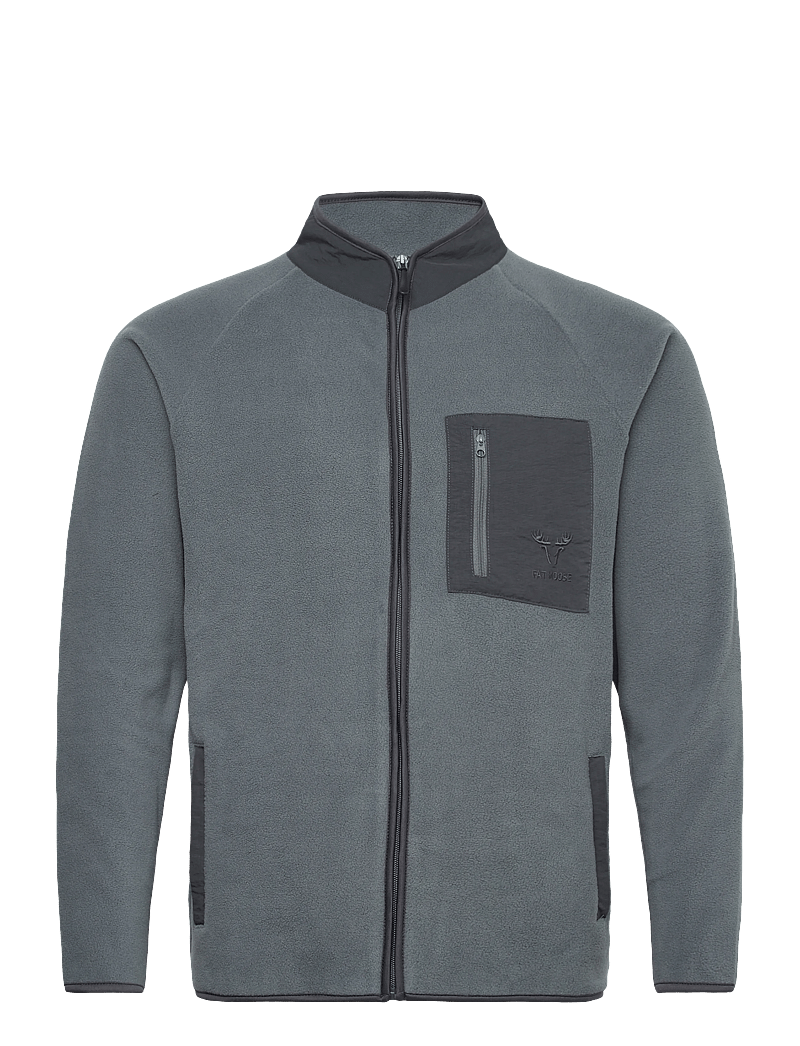 Fat Moose - Will Fleece - frühlingsjacken - grey - 1