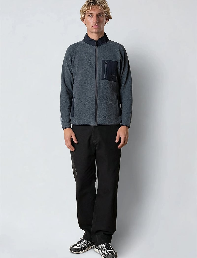 Fat Moose - Will Fleece - frühlingsjacken - grey - 4