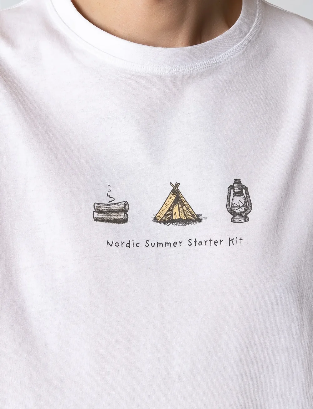Fat Moose - Nordic Summer T-Shirt - kortärmade t-shirts - white - 3
