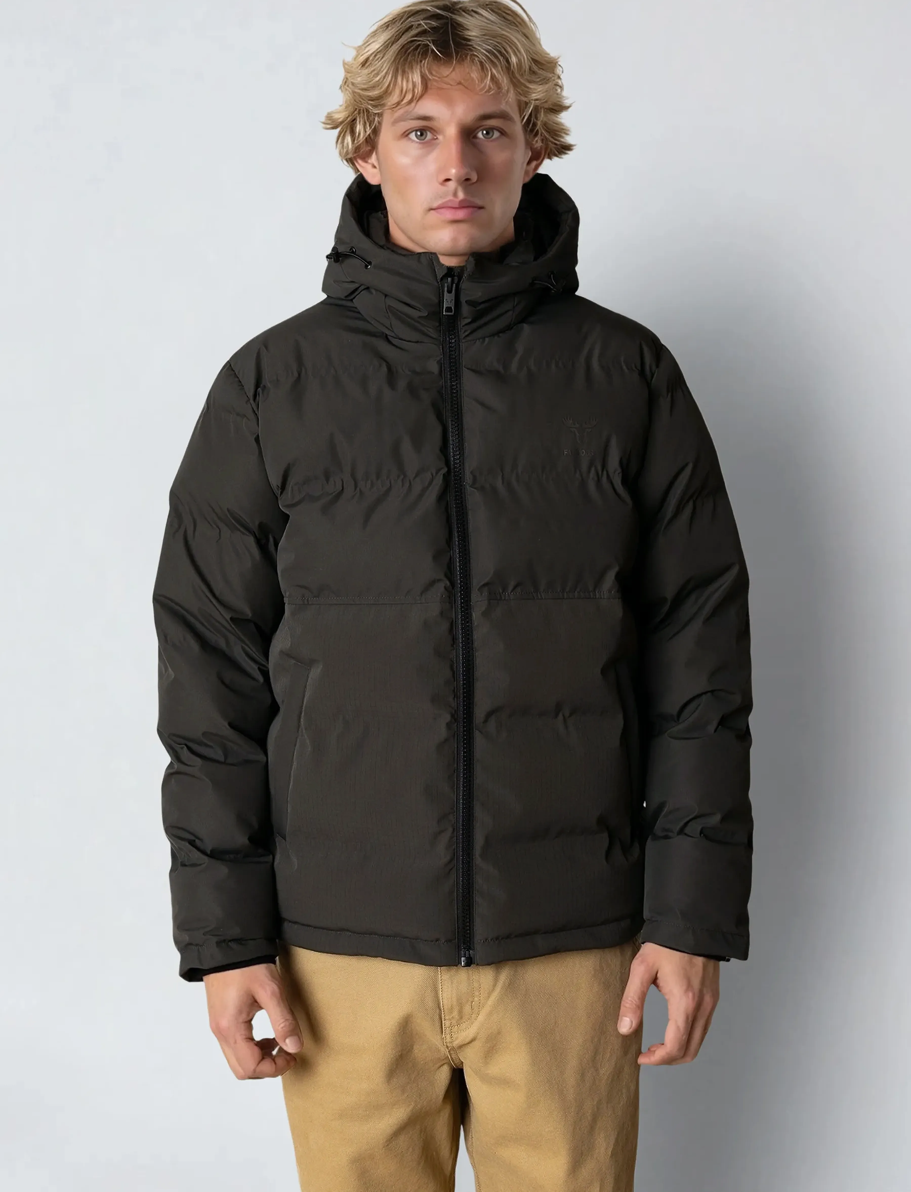 Fat Moose Birk Jacket, XL, Khaki green, Jakker > Vatterede Jakker, Herre