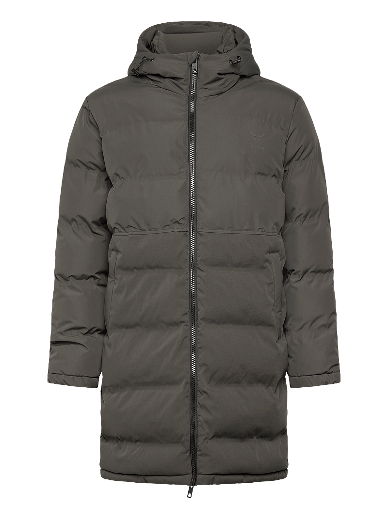 Fat Moose - Birk long jacket - vinterjakker - beetle green - 1