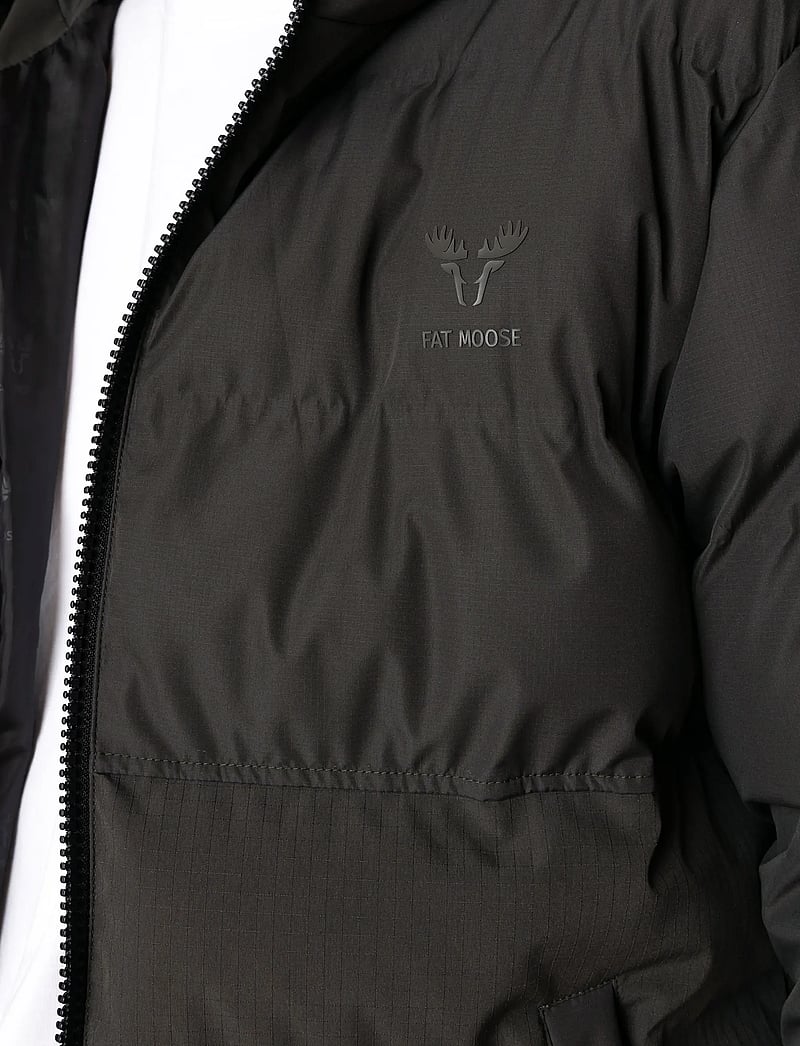 Fat Moose - Birk long jacket - vinterjakker - beetle green - 3