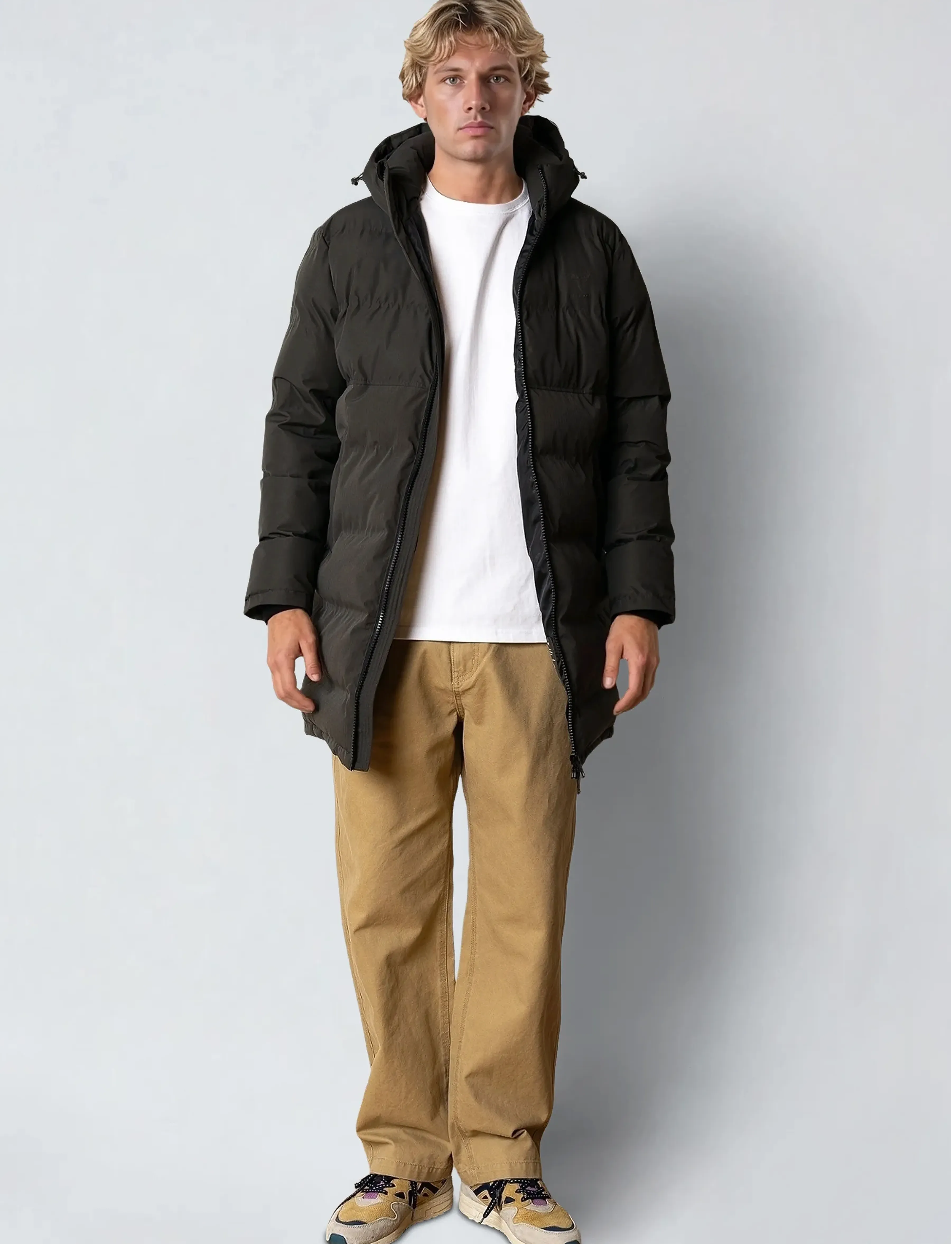 Fat Moose - Birk long jacket - daunenjacken - beetle green - 4