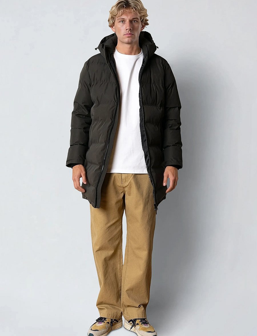 Fat Moose - Birk long jacket - daunenjacken - beetle green - 4