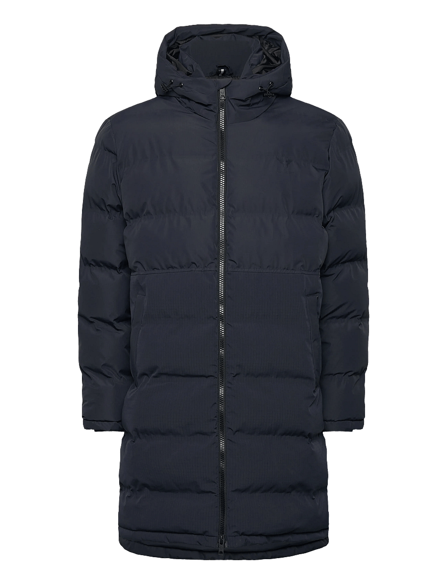 Fat Moose - Birk long jacket - dunjakker - dark navy - 1