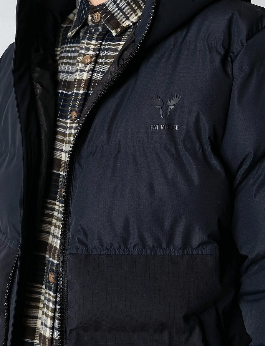 Fat Moose - Birk long jacket - dunjakker - dark navy - 3