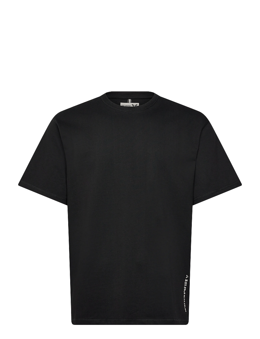 Fat Moose - Peak T-shirt - kurzärmelige t-shirts - black - 1