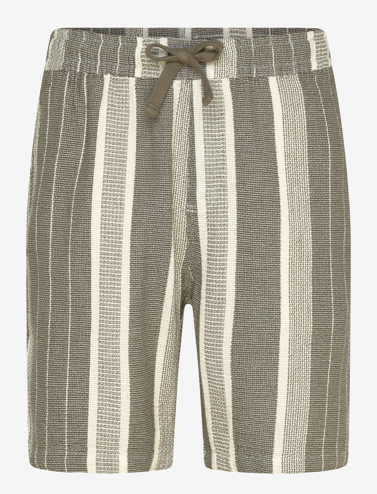 Fat Moose - Leo shorts - casual shorts - dusty green/off white striped - 1