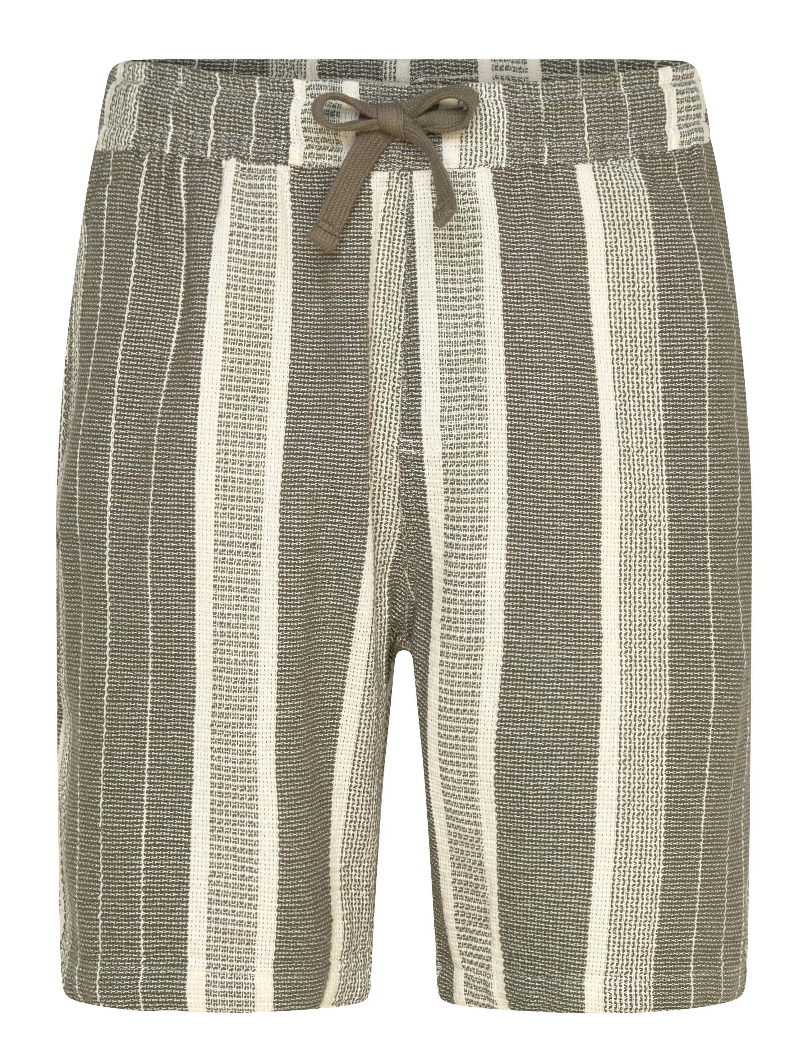 Fat Moose Leo shorts - Shortsit - DUSTY GREEN/OFF WHITE STRIPED / khaki/green