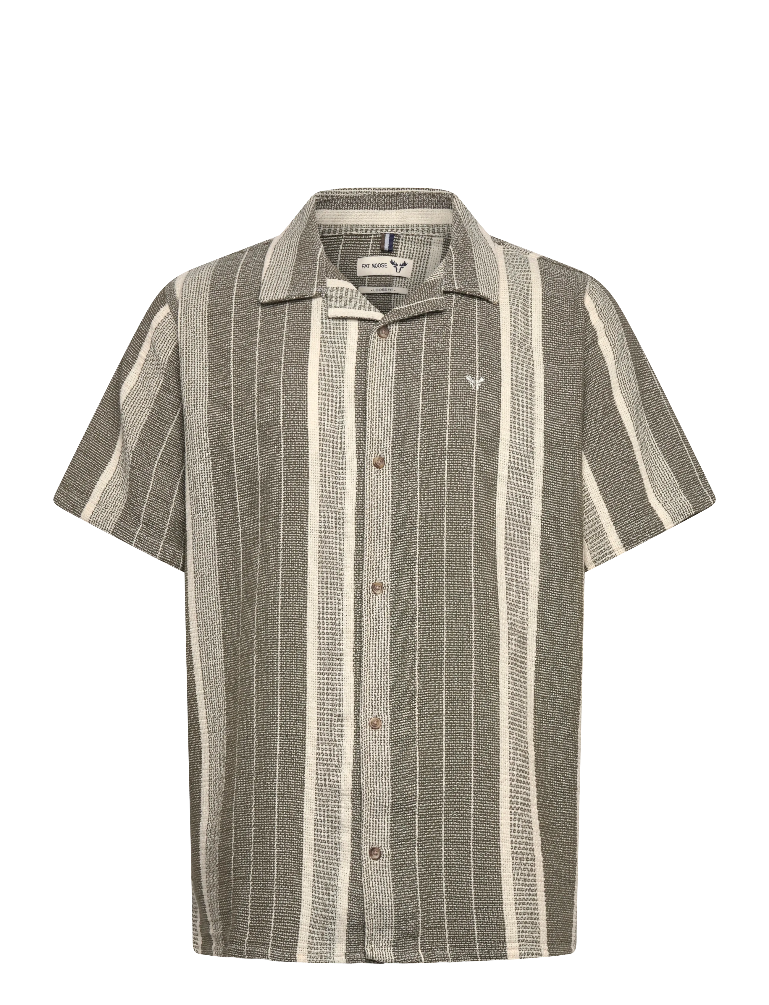 FAT MOOSE Leo Bowling Shirt Khaki - M - Herren