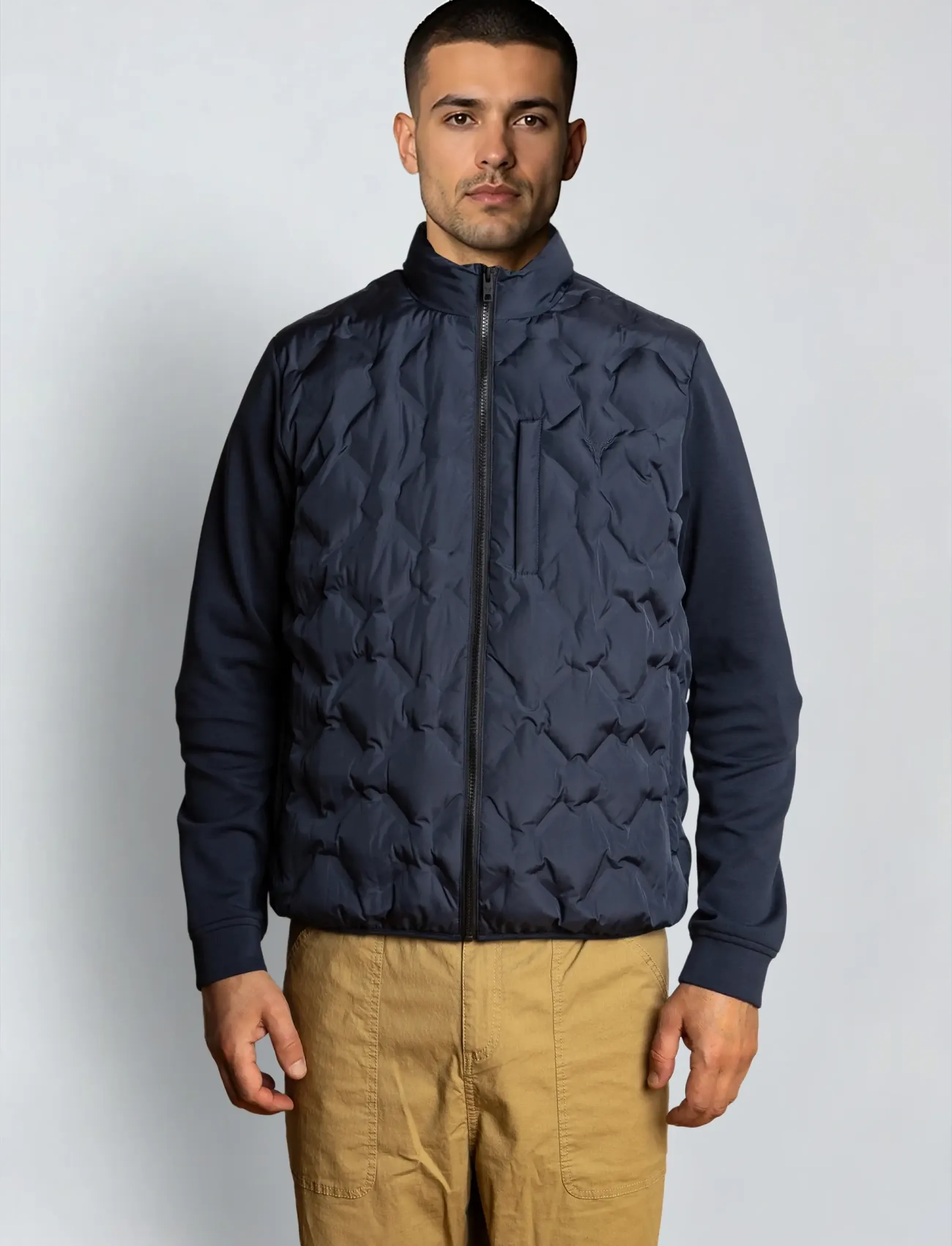 Fat Moose Wind Jacket, Mænd, Vatteret Vindjakke, Navy, Str: M