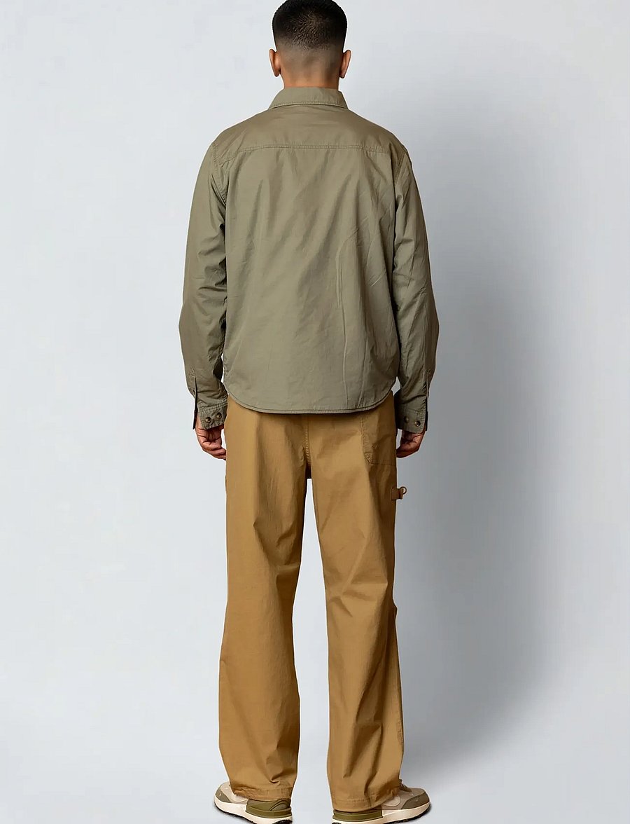 Fat Moose - Arvid cotton overshirt - overshirts - dusty green - 4