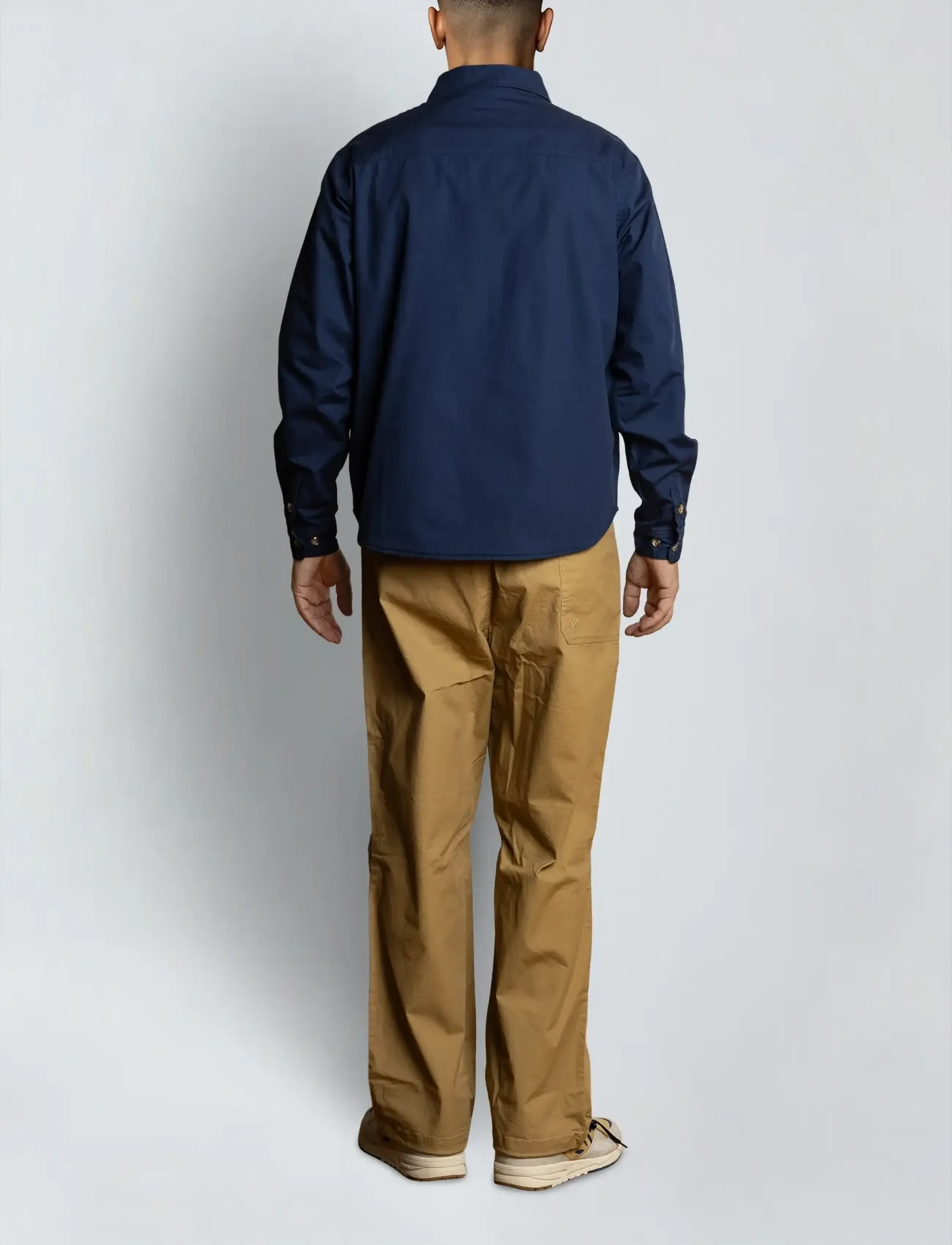Fat Moose - Arvid cotton overshirt - kollektionen - navy - 4