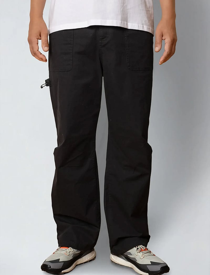 Fat Moose - Malone ripstop pants - kasdienio stiliaus kelnės - black - 0