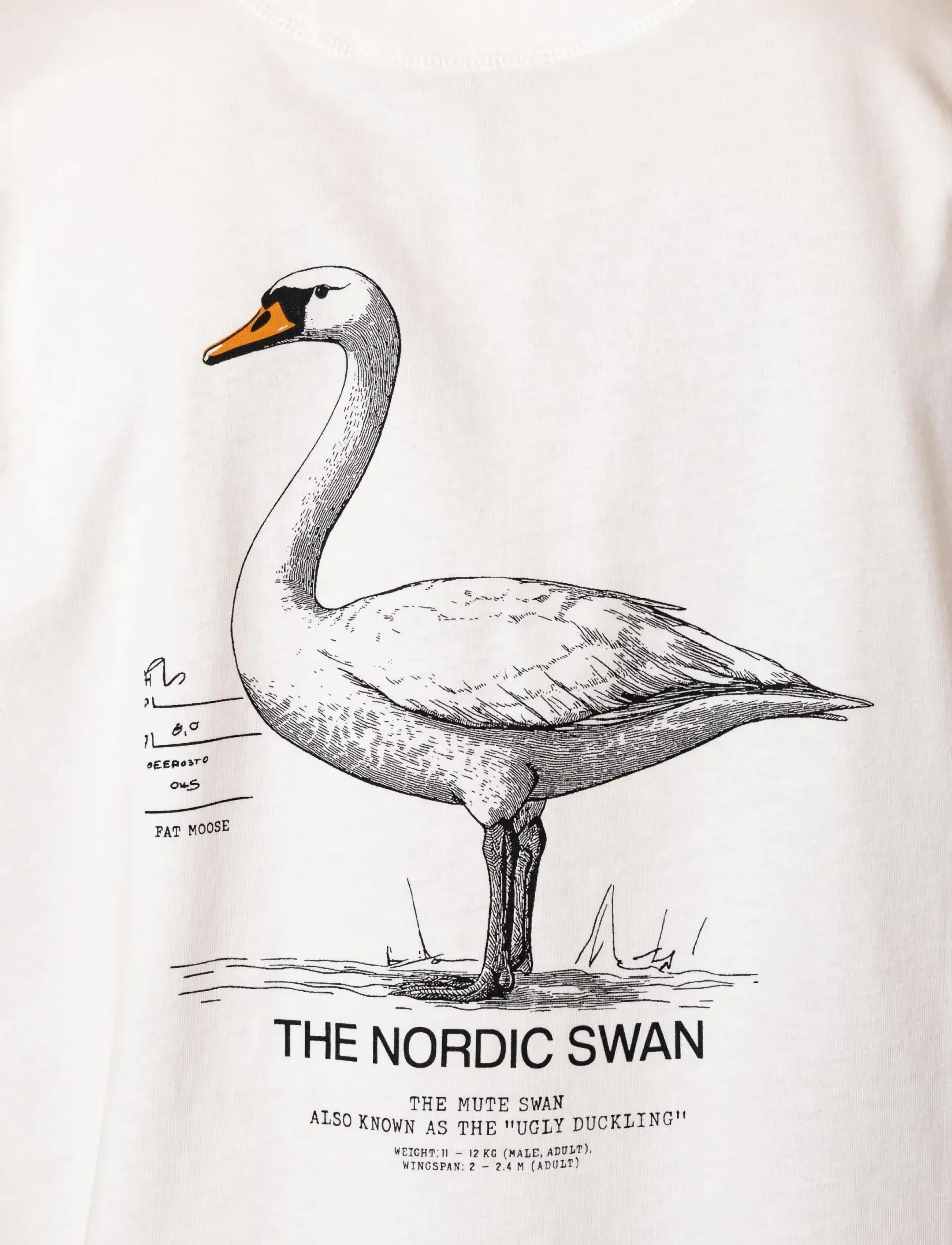 Fat Moose - Swan t-shirt - krótki rękaw - white - 5