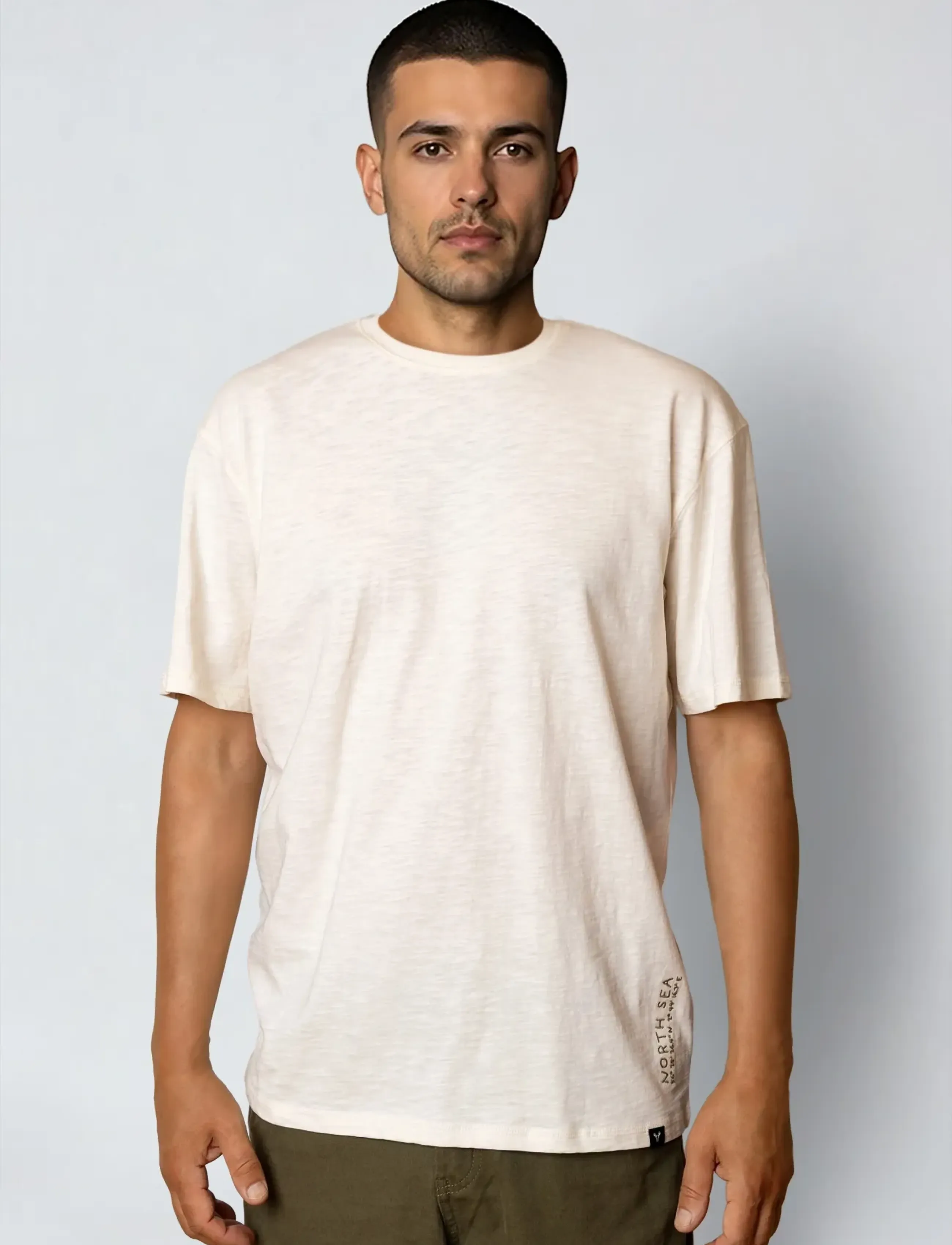 Fat Moose Vacation T-Shirt, XXL, Cream, T-Shirts > Kortærmede, Herre