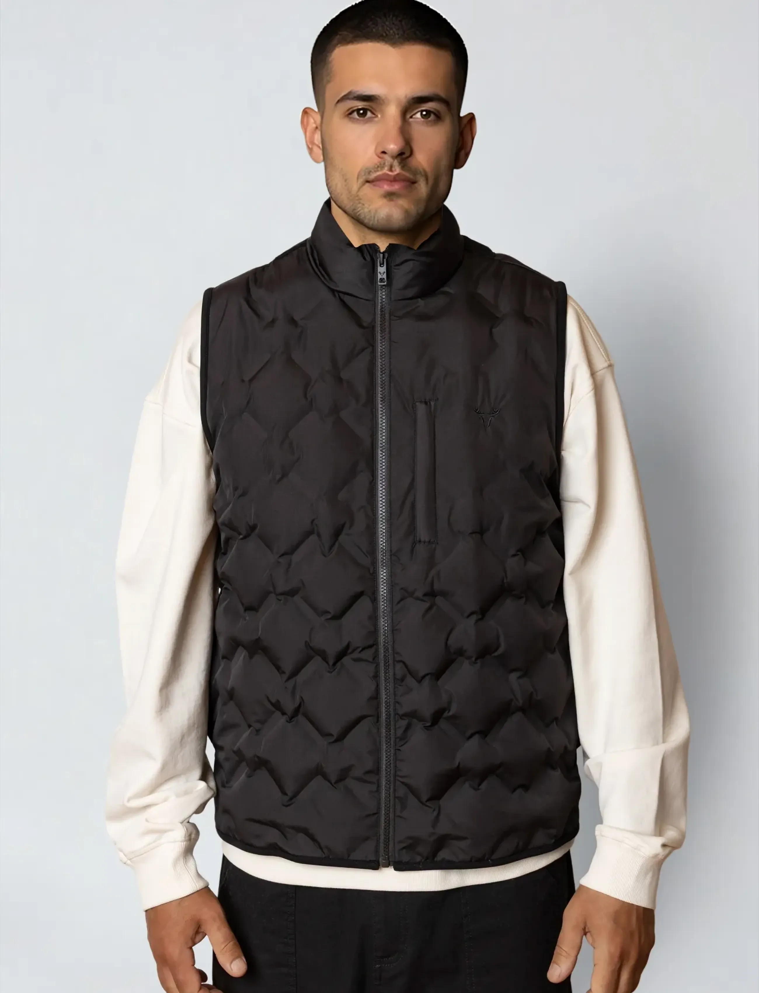 Fat Moose Wind vest - Õueriided - BLACK / black