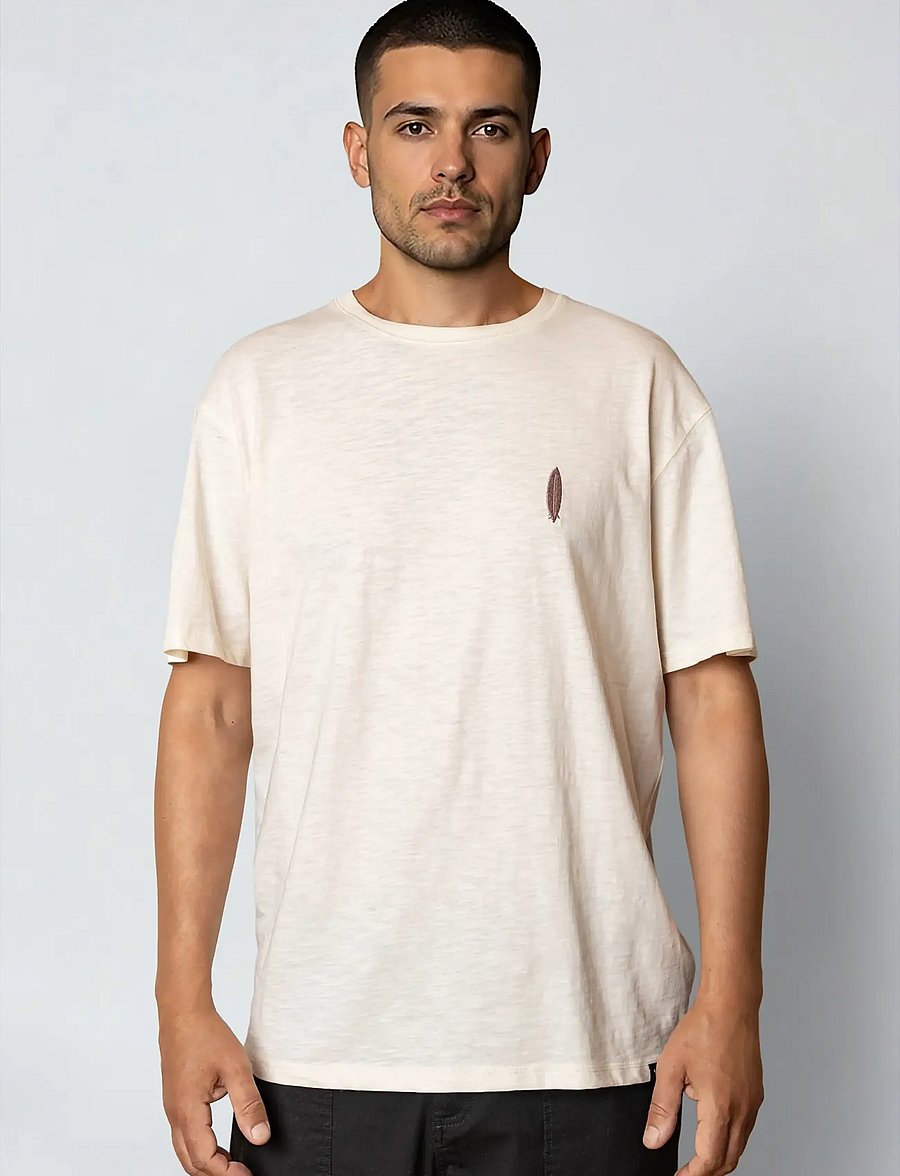 Fat Moose - Fjords t-shirt - lühikeste varrukatega t-särgid - ecru - 0