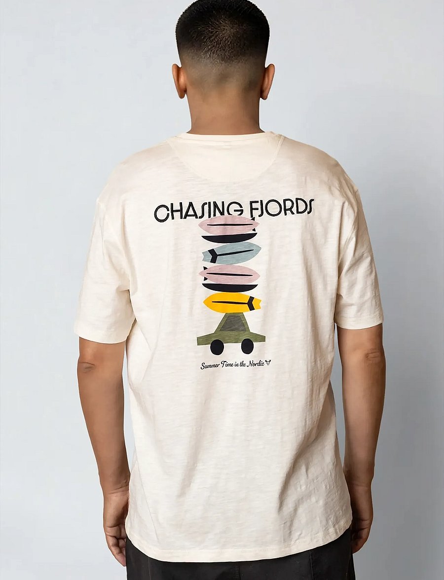 Fat Moose - Fjords t-shirt - lühikeste varrukatega t-särgid - ecru - 3