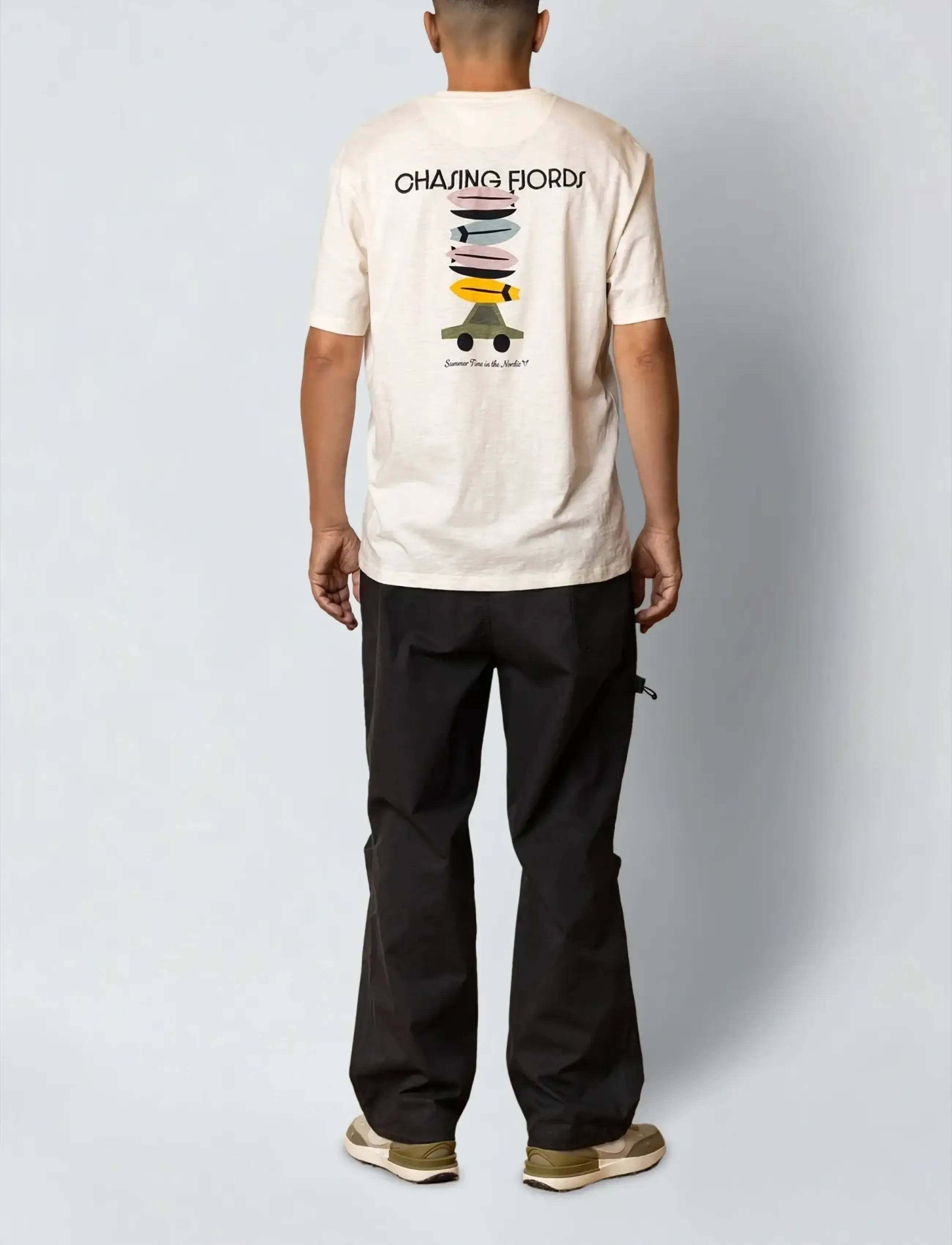 Fat Moose - Fjords t-shirt - laveste priser - ecru - 5