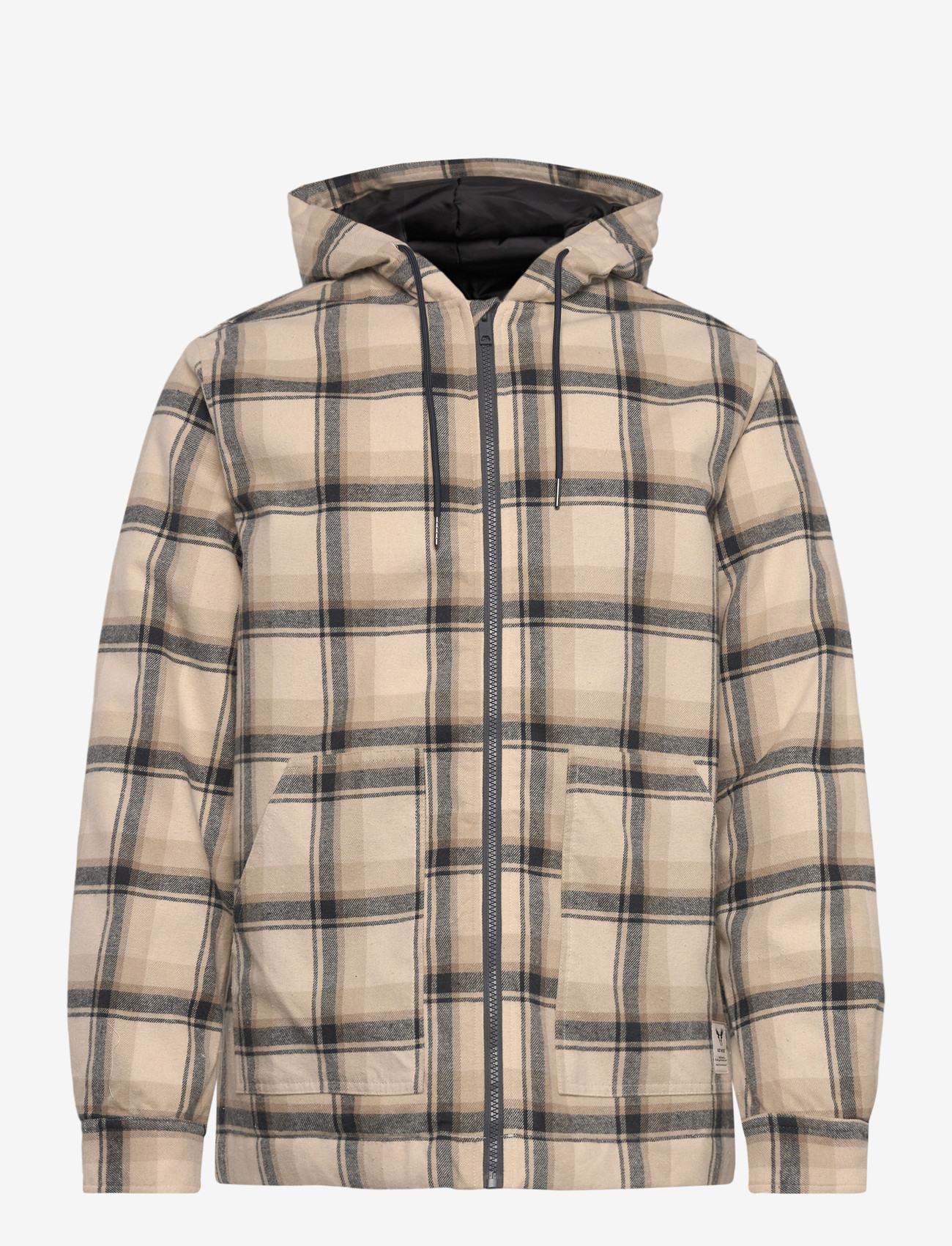 Fat Moose - Brody checked jacket - down jackets - check/ecru/navy - 1