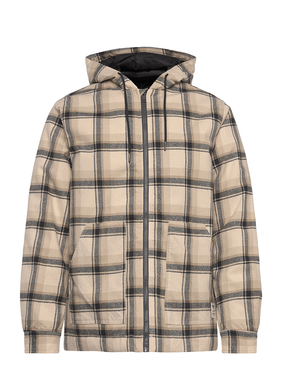 Fat Moose - Brody checked jacket - dunjakker - check/ecru/navy - 1