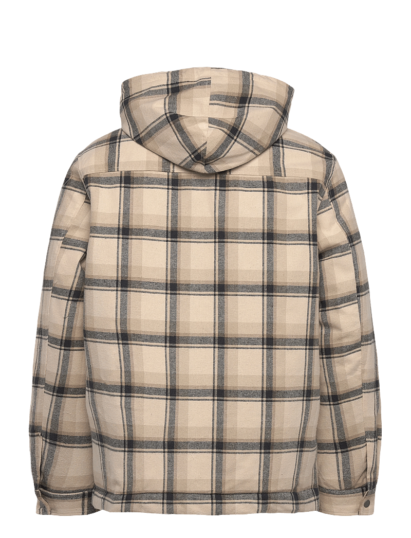 Fat Moose - Brody checked jacket - down jackets - check/ecru/navy - 2