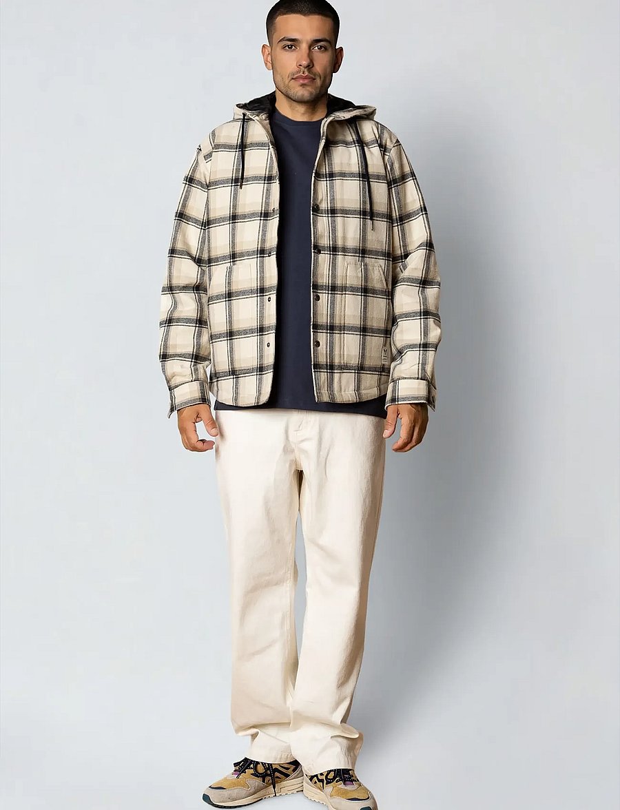 Fat Moose - Brody checked jacket - dunjakker - check/ecru/navy - 3