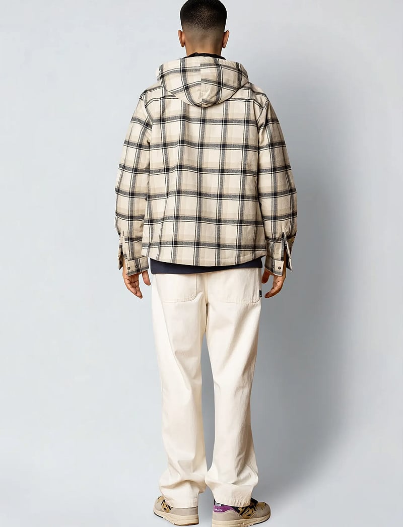 Fat Moose - Brody checked jacket - down jackets - check/ecru/navy - 4